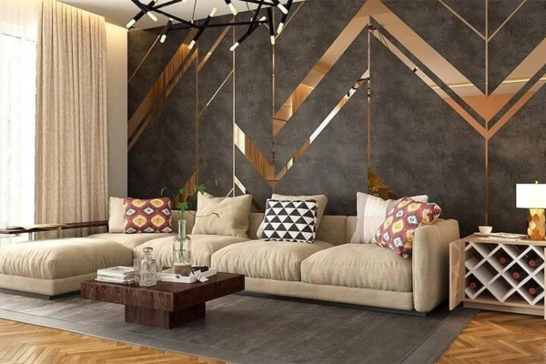 Feature wall mirror